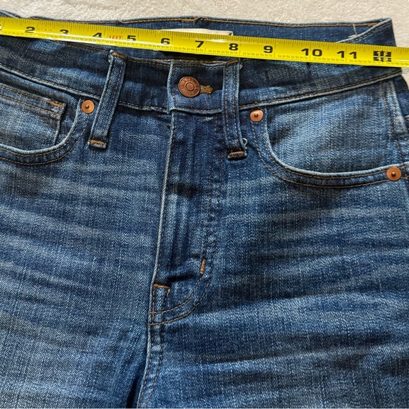 Madewell Blue Straight Leg Jeans with Distressed Look - Picture 4 of 9